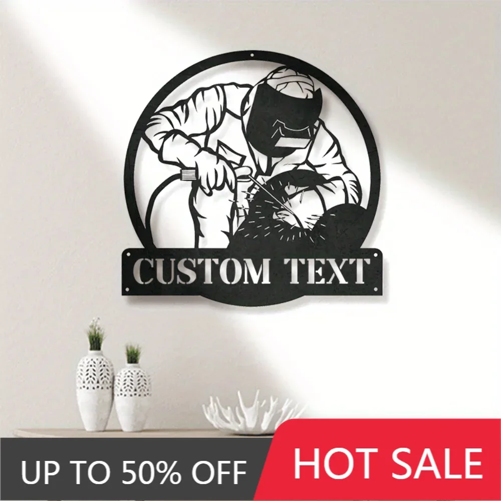 

Iron Art Decorative Painting Exclusive Custom Welder Monogram Metal Sign Ideal for Garage Workshop Decoration Effortless Wall Mo