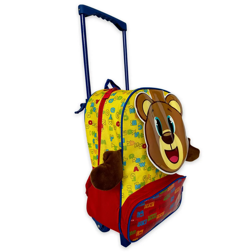 Yellow and Red Teddy Bear School Children Backpack