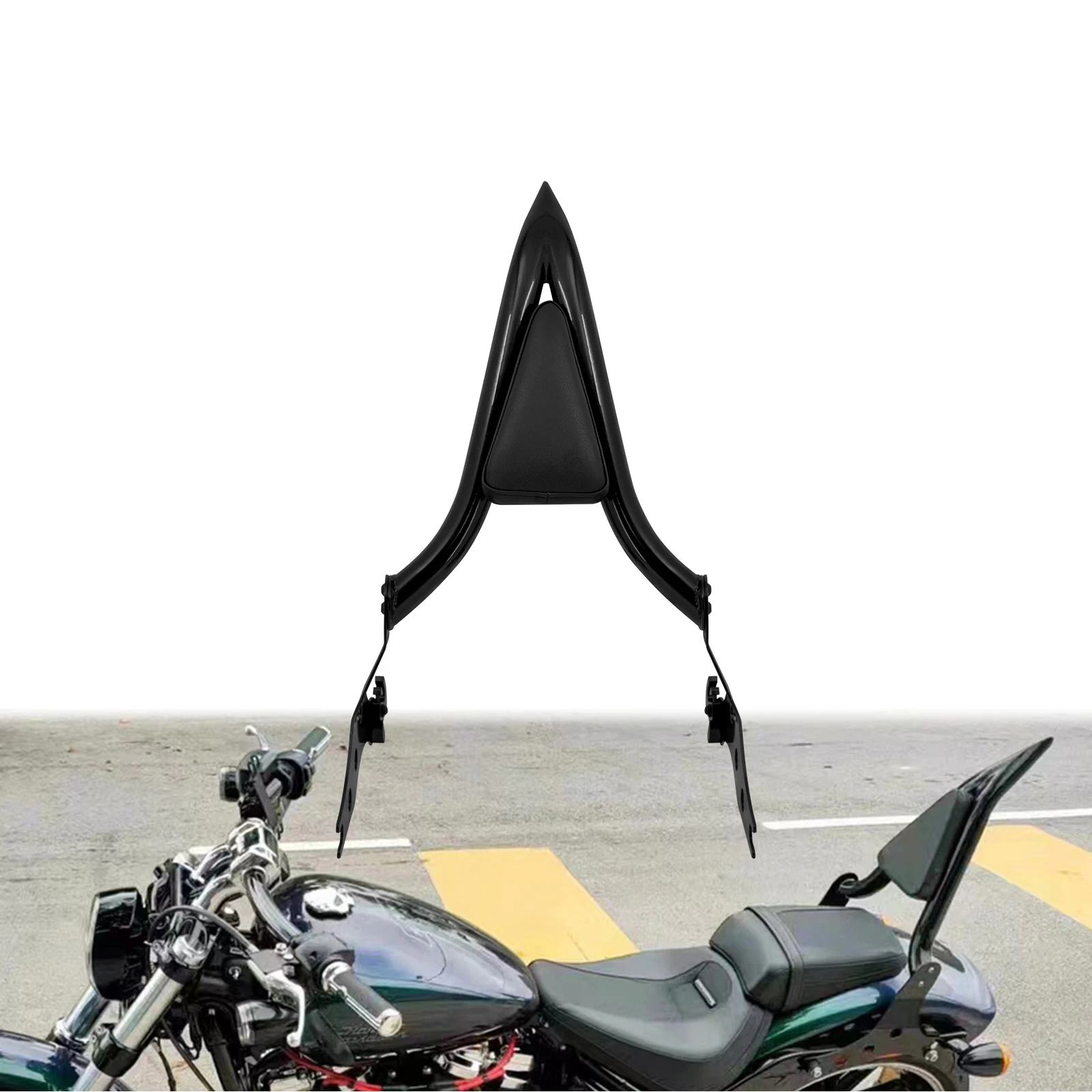 Schienale passeggero rimovibile Comfort per moto con imbottitura per Harley Softail Breakout Fat Boy 2013-2023 Spedizione rapida