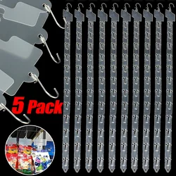 Plastic Snack Hanging Strips Store Hang Snacks Display Hanger No Hook Supermarket Shelf Merchandising Clip Strip Home Storage