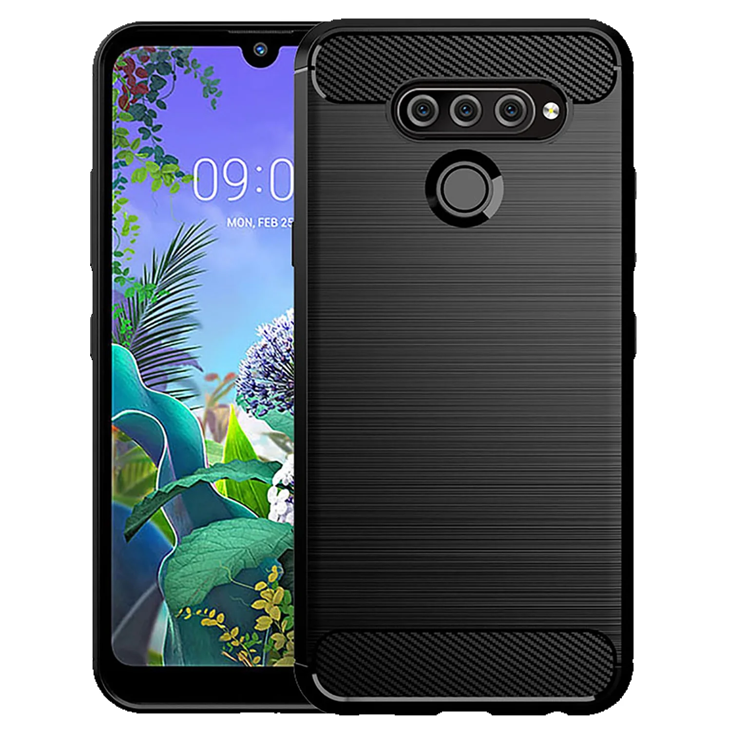 Shockproof Mobile Shell For LG Q60 Q92 Q62 Carbon Fiber Phone Cover For Lg Q9 One Q51 Q61 Q70 Anti-fall Soft Case