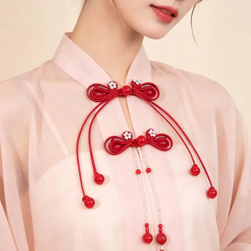 Chinese Style Handmade Crystal Fabric Buttons For Cheongsam, Traditional Chinese Clothing, Formal Wear Accessories〔Funny〕