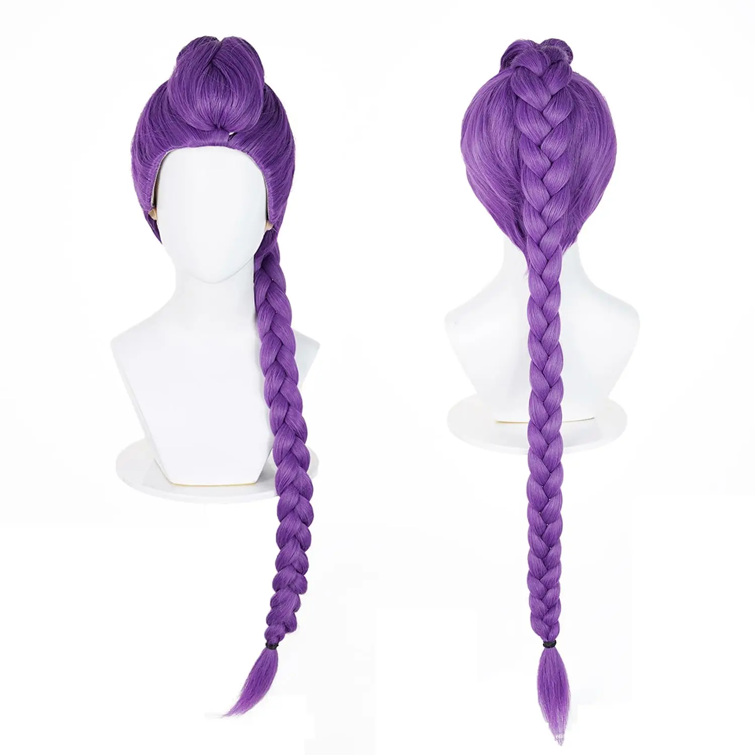 The movie character cosplay wig, purple long-haired synthetic wig, fluffy long braid wig are suitable for cosplay and parties