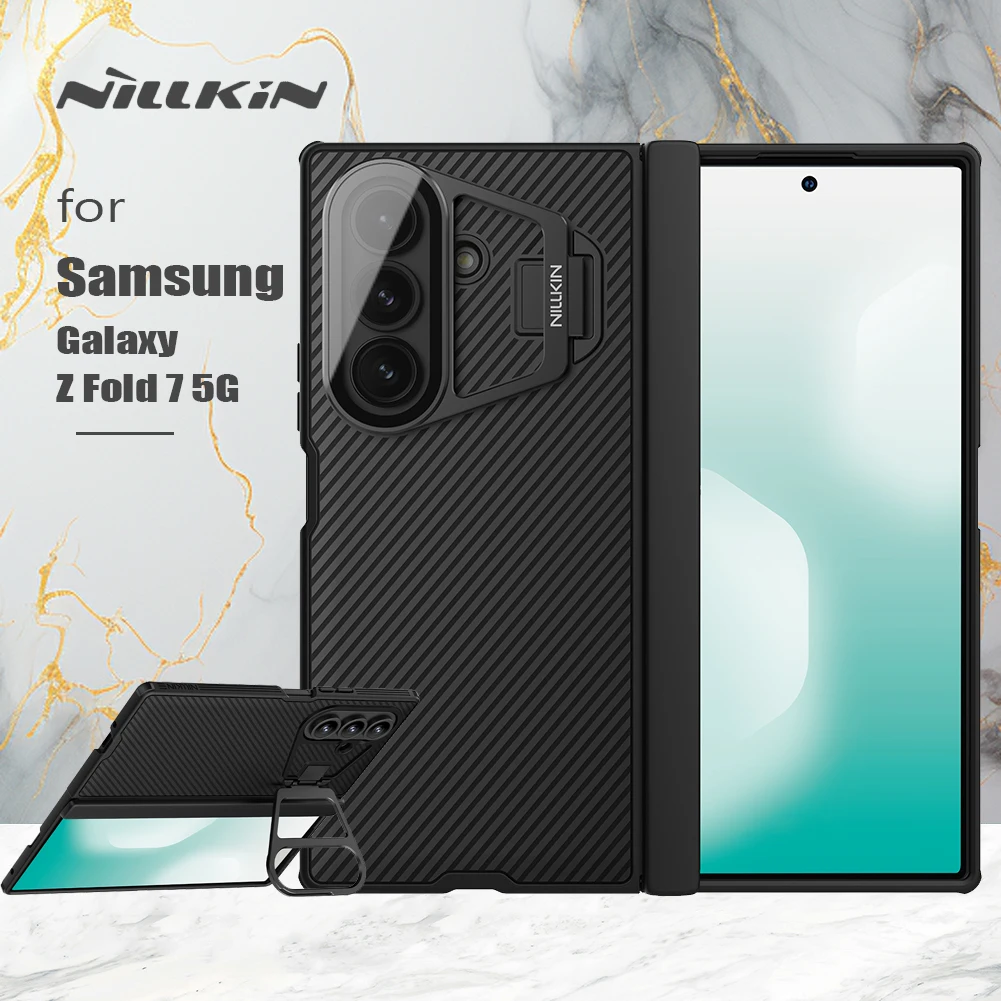 Чехол Nillkin для Samsung Galaxy Z Fold 7 5G, 360, противоударный матовый прозрачный объектив, подставка для камеры, защитная крышка