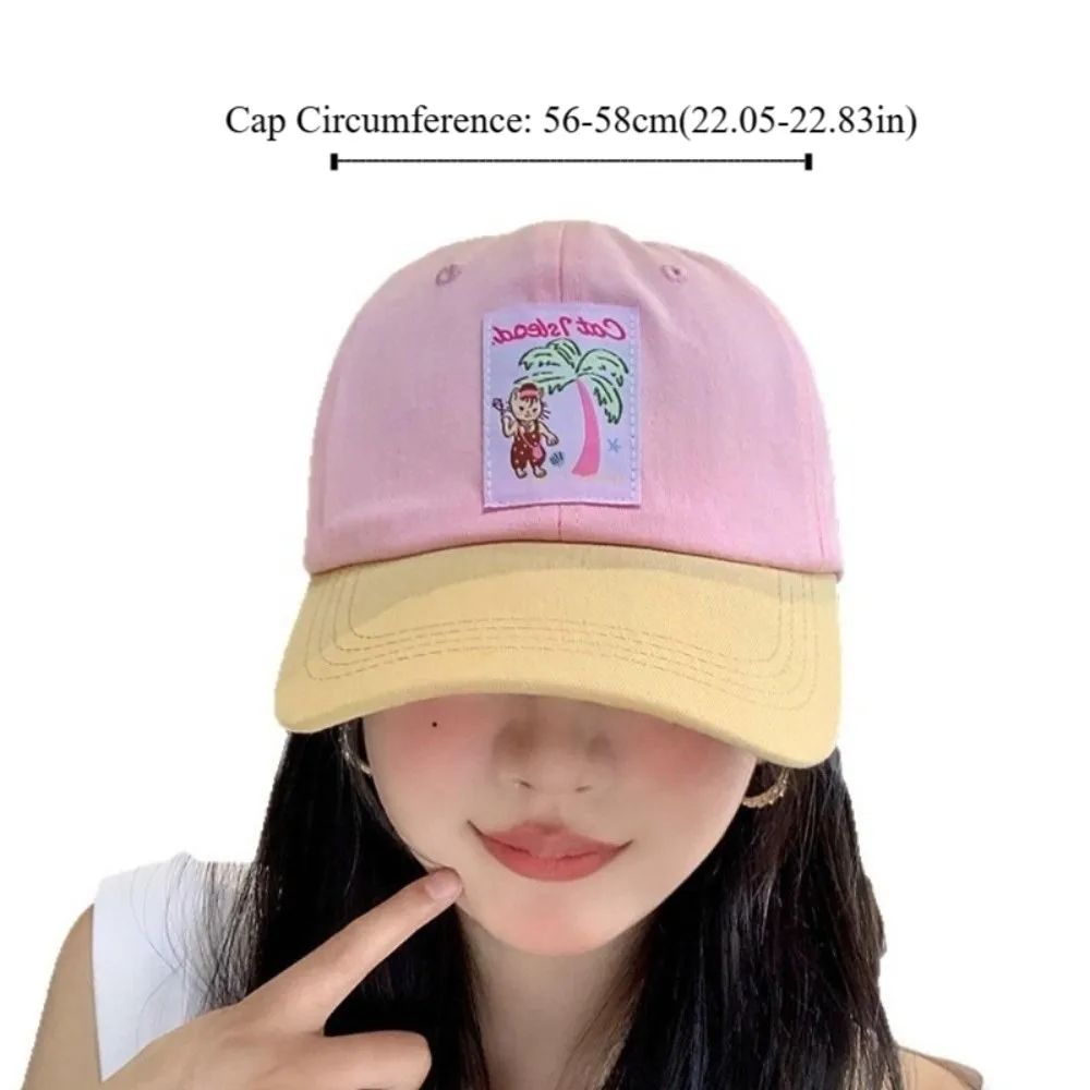 Cappello da baseball coreano casual Berretto con visiera ricamato primavera estate Berretto snapback con visiera carina per adolescenti