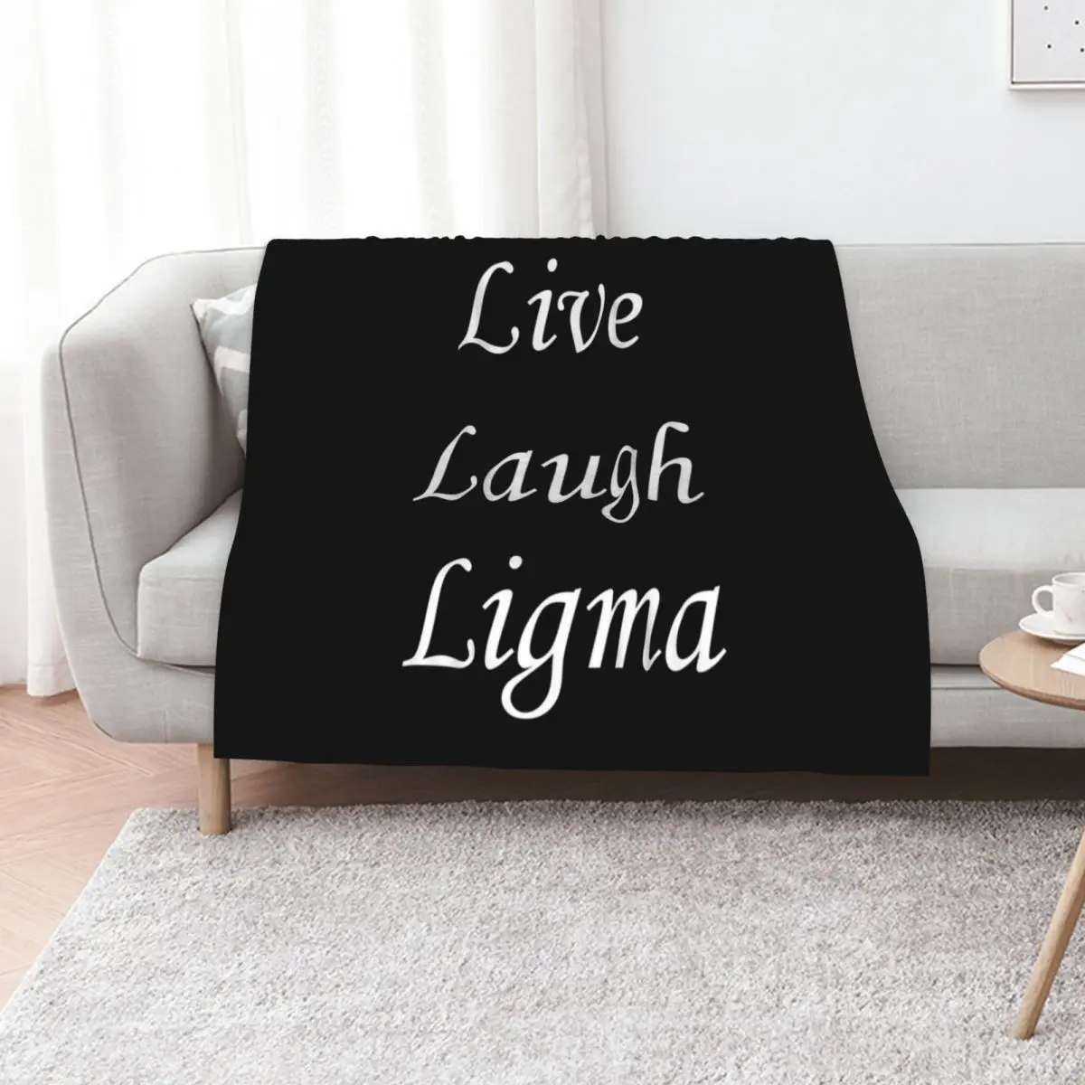 Live Laugh Ligma Throw Blanket Travel Multi-Purpose Camping christmas gifts Blankets For Bed Shaggy Blankets