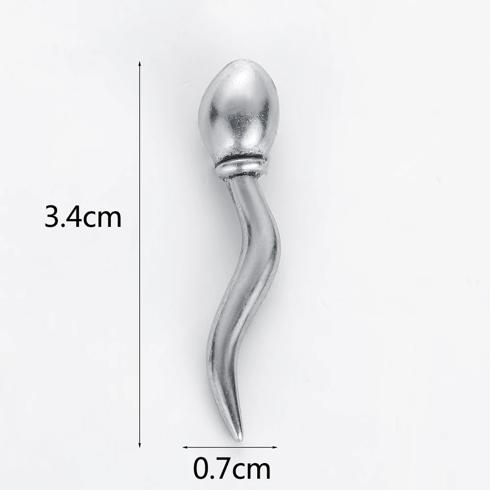 Hanreshe Classic Medical Sperm Pin Male Reproductive Department Andrology Jewelry Brooch Lapel Coat Badge Gift for Doctor Nurses