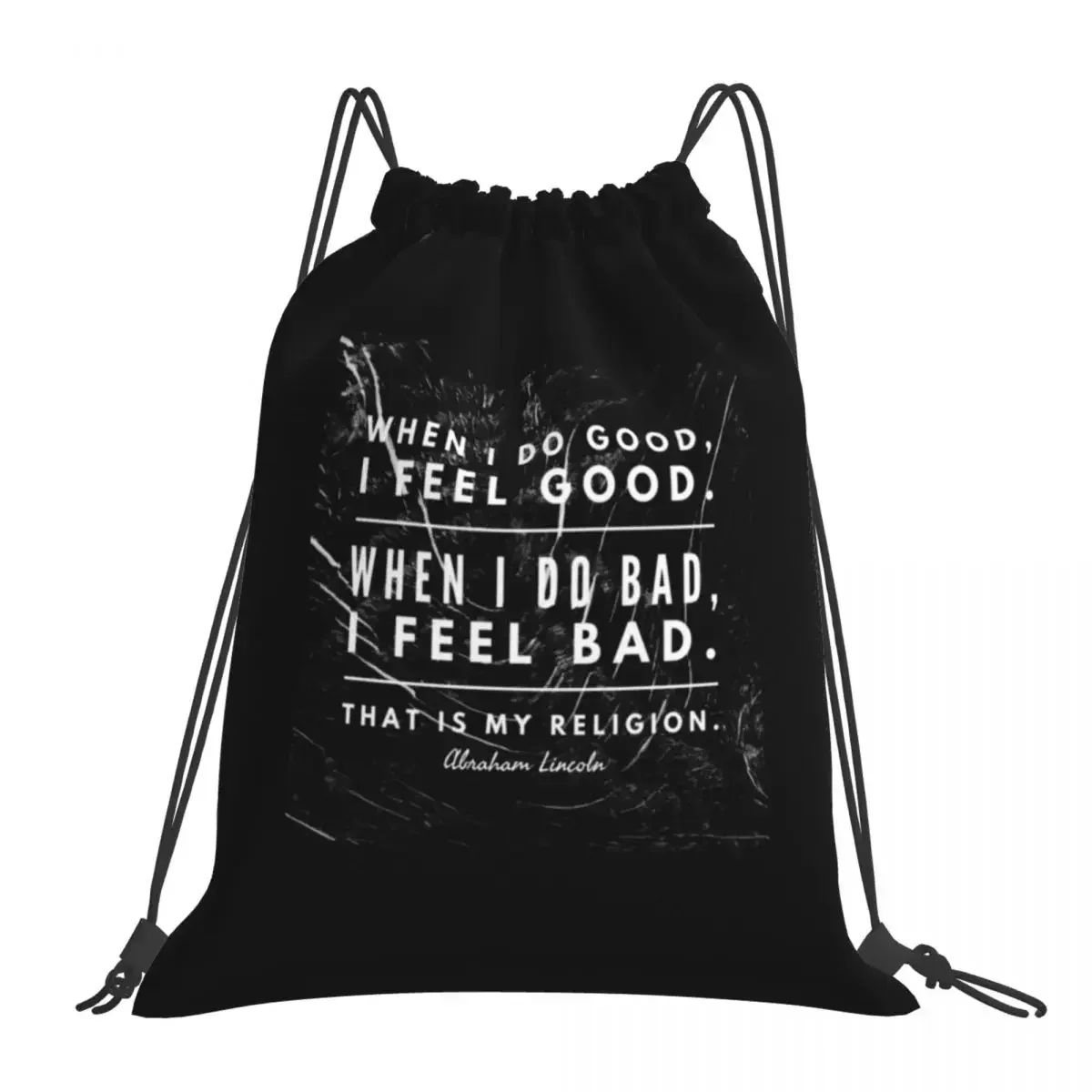 

Abraham Lincoln Quote Backpacks Portable Drawstring Bags Drawstring Bundle Pocket Sundries Bag Book Bags For Travel Students