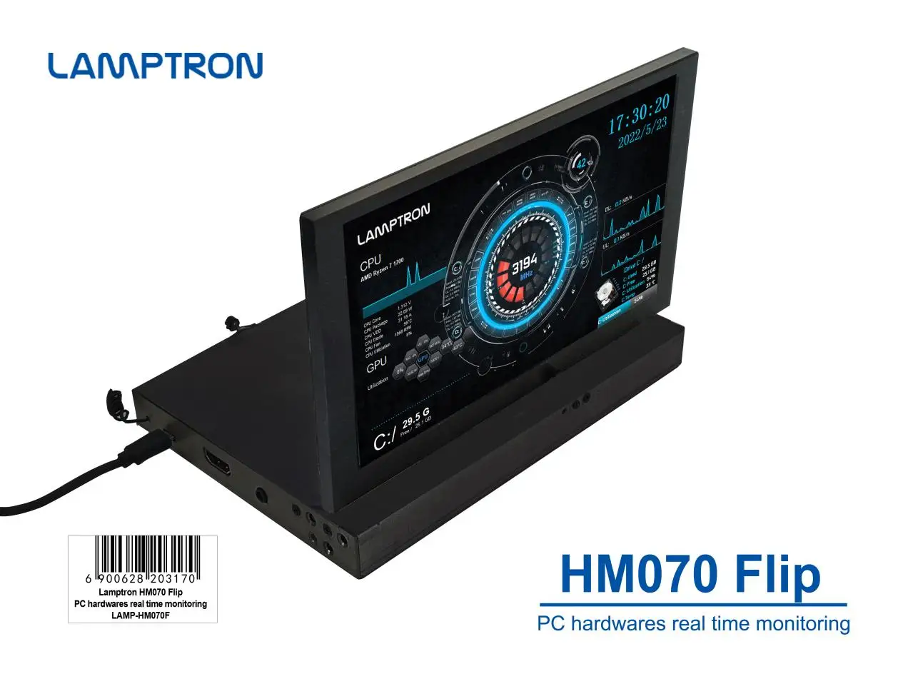 

LamptronHM070 Флип-ПК обеспечает мониторинг в реальном времени
