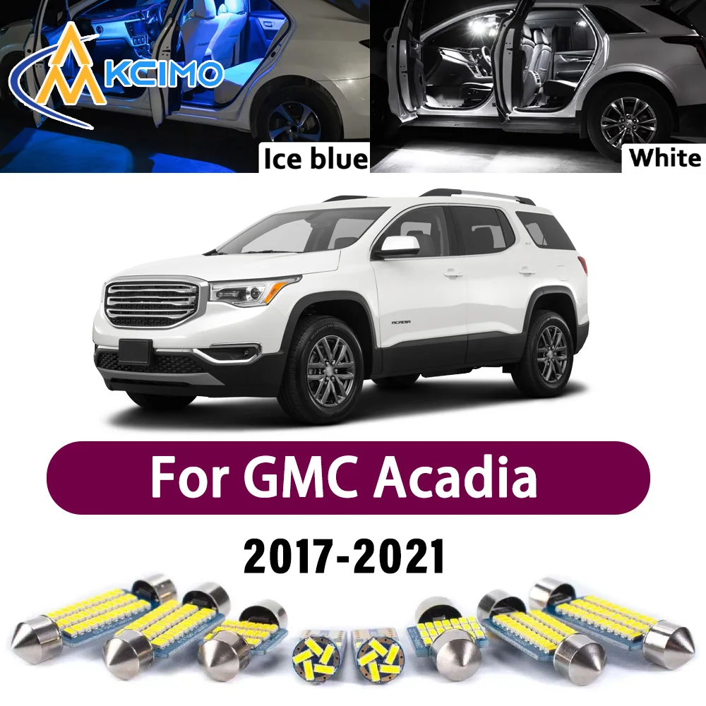 

Super Bright LED Interior Lamp Kit For GMC Acadia 2017-2021 Error Free Canbus Door Map Dome Trunk Reading Mirror Light Bulbs