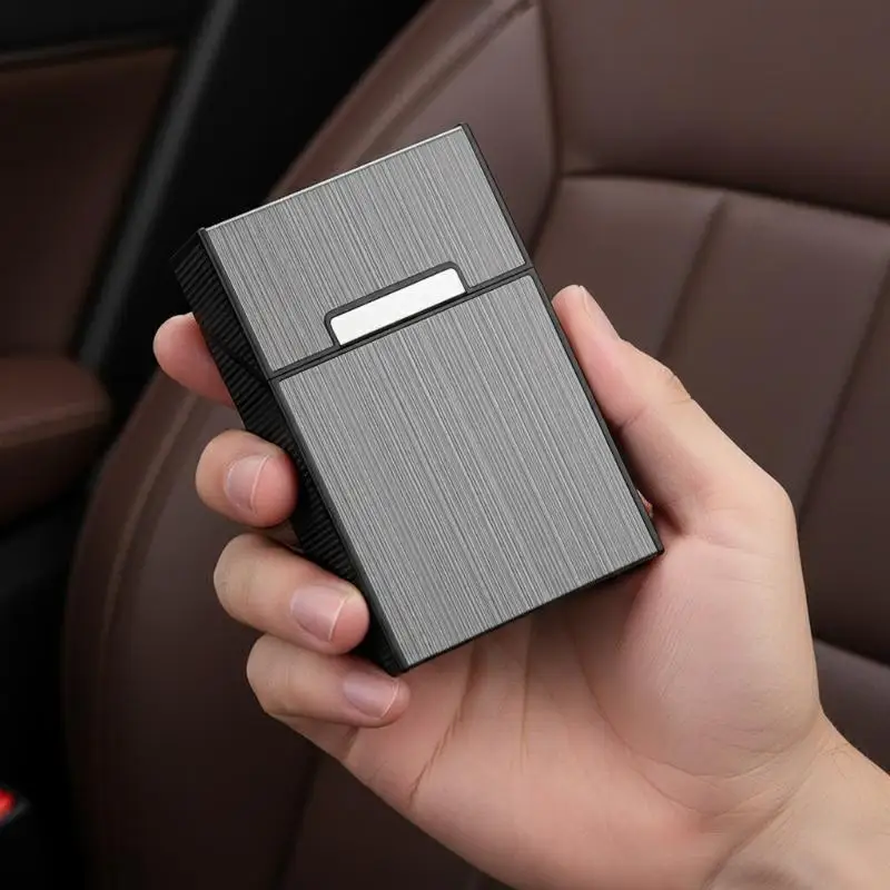 Metal Cigarette Case, 20 Cigarette Capacity Portable Storage Holder For Daily Commute Travel Outdoor Daily Carrying Accessories