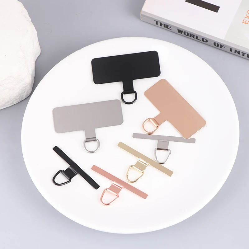 1PC Ultra-thin Stainless Steel Phone Tether Patch Gasket Cellphone Strap Parts Safety Connect Piece