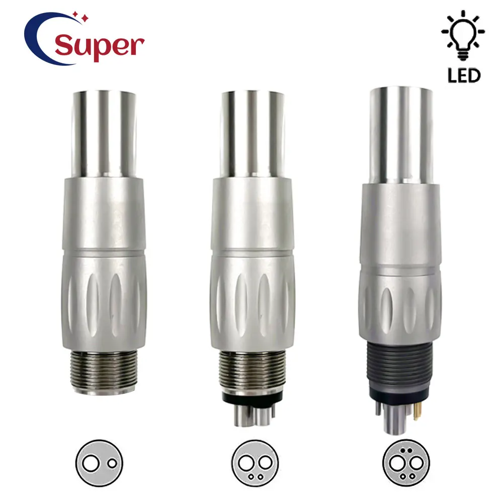 For N*K PTL Multiflex Fiber optic handpiece LED Coupler 2/4/6 holes Quick Coupling Coupler Adaptor Dental Tools