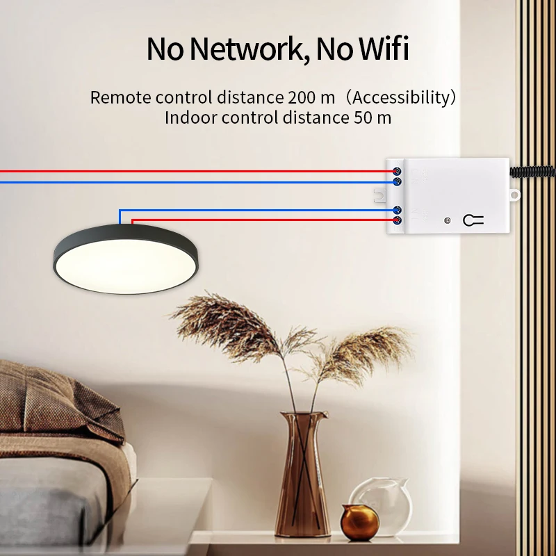 Battery Free Remote Control switch Wireless Light Switch RF433Mhz Smart Home Controller No WiFiself-generating Electricity