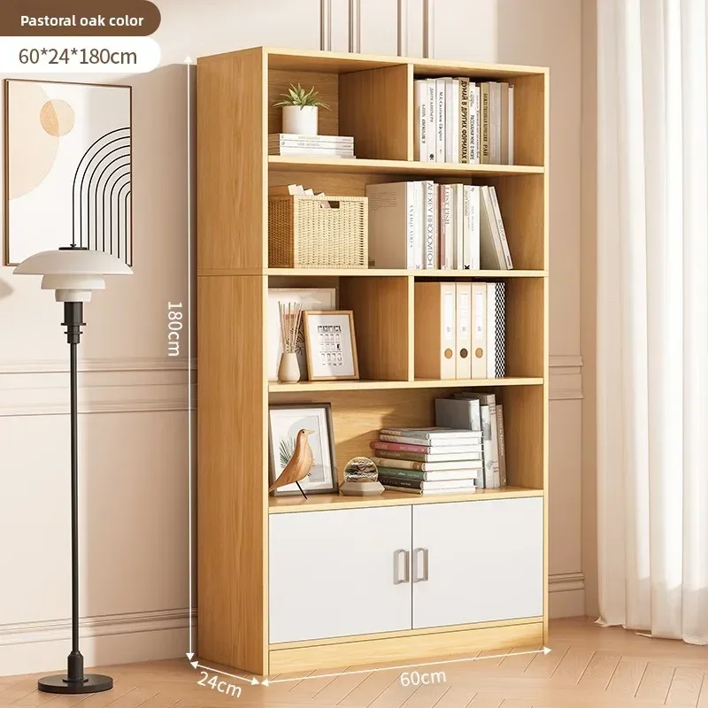 Firm Bookshelf Floor Shelf Against Wall Bookcase Storage Shelf Household Living Room Study Display Shelf