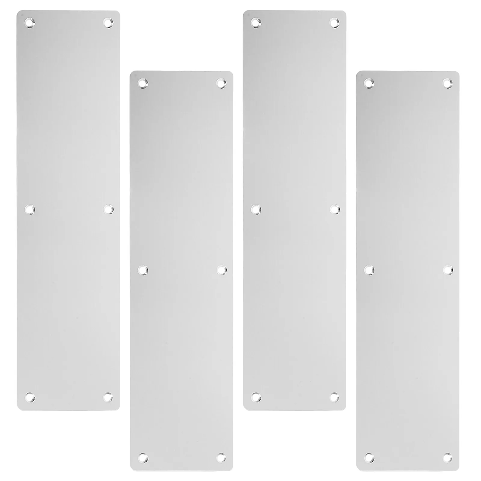 4Pcs 304 Stainless Steel Door Push Plate Fire Rated Corrosion Resistant Protector Panel for Commercial Hotel Restaurant Doors