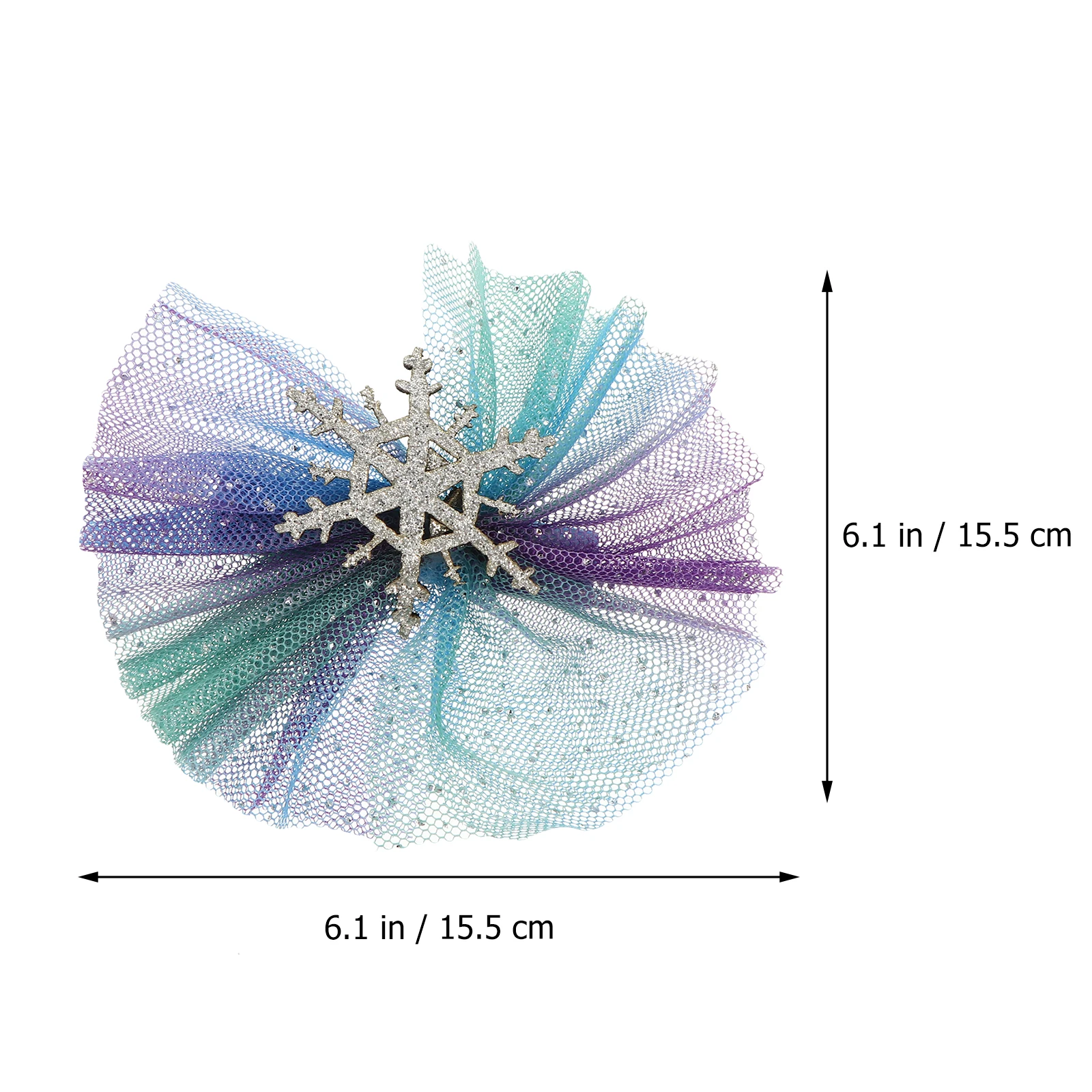 

5Pcs Snowflake Hairpins Kids Headdress FabricPolyester Accessories Toddler Girls Hair Clip Bow Tie Set Birthday Christmas Gift