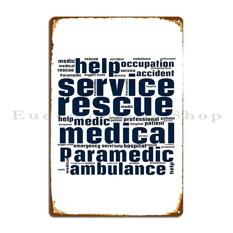 Emt Words Metal Signs Bar Classic Personalized Wall Mural Create Tin Sign Poster