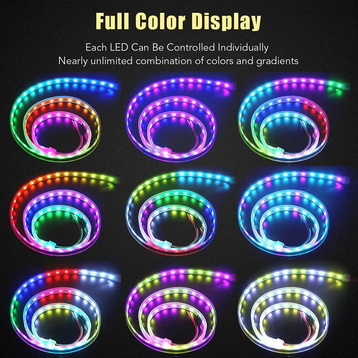 Ws2812b led pixels streifen licht 144 smd 30/60/74/96/120leds/m ip20/ip65/ip67 wasserdichtes rgb band licht 1m/2m/3m/4m/5m 5v