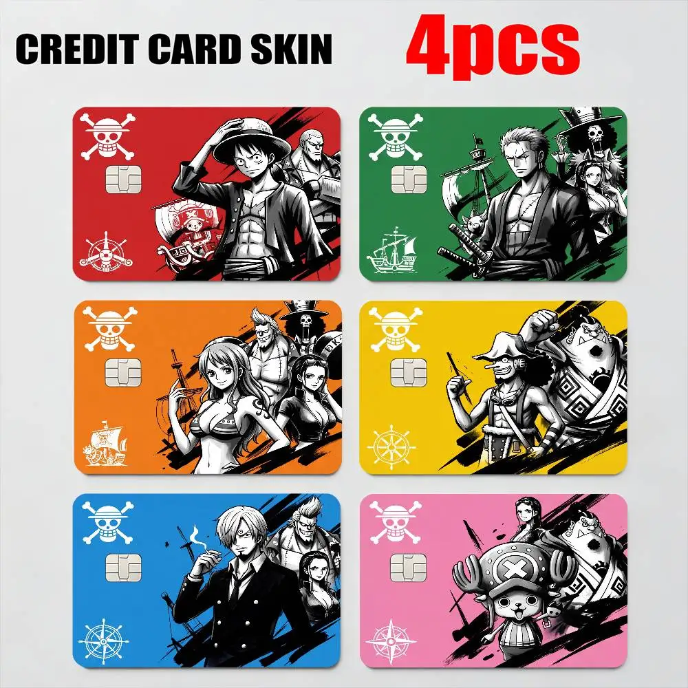 

NEW moto stickers moto ONE PIECE LUFFY ZORO SANJI ACE NAMI Card Skin Sticker For Debit Credit Card