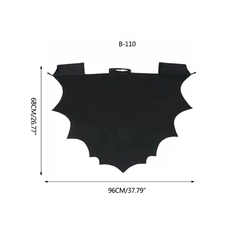 Kids Halloween Bat Costume Set Including Bat Wing Cape Bat Hair Clip Bat and Eye Mask for Children Halloween Cosplay