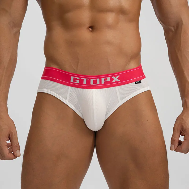 Modal Soft Men Briefs Sexy U Bulge Penis Pouch Underwear Briefs Mens Mid Waist Breathable Underpants High Quality Panties Cueca