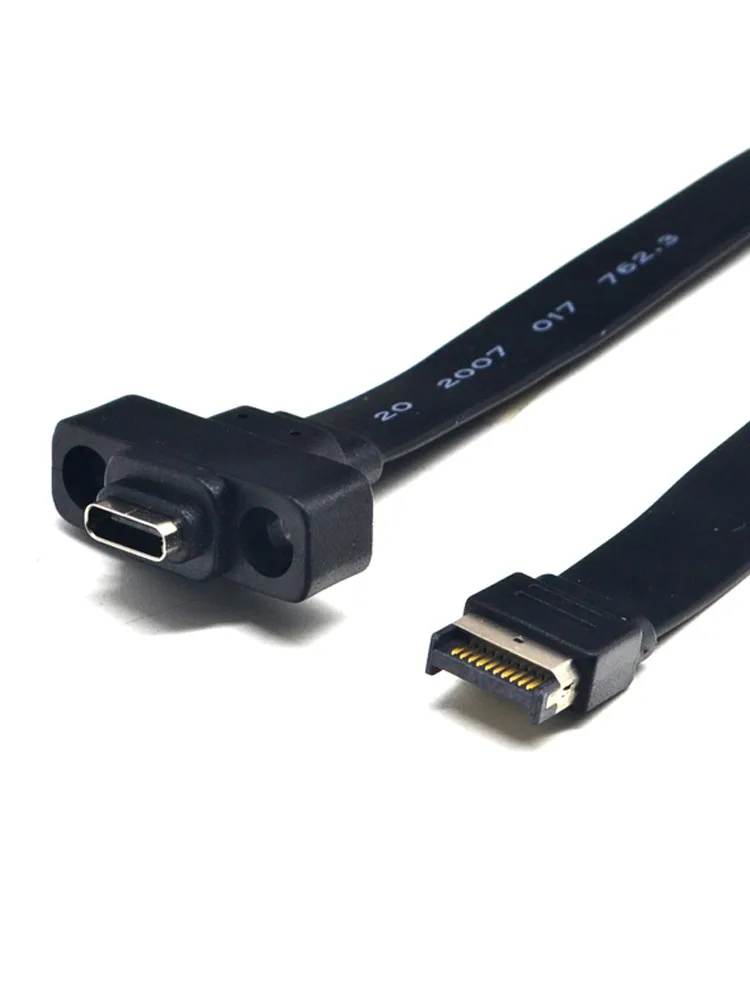 Złącza USB 3.1 Panel przedni typ E do typu C kabel przedłużający Gen 2 10 gb/s wewnętrznego kabel Adapter z 2 śruby 30cm/50cm/80cm — zdjęcie produktu 7