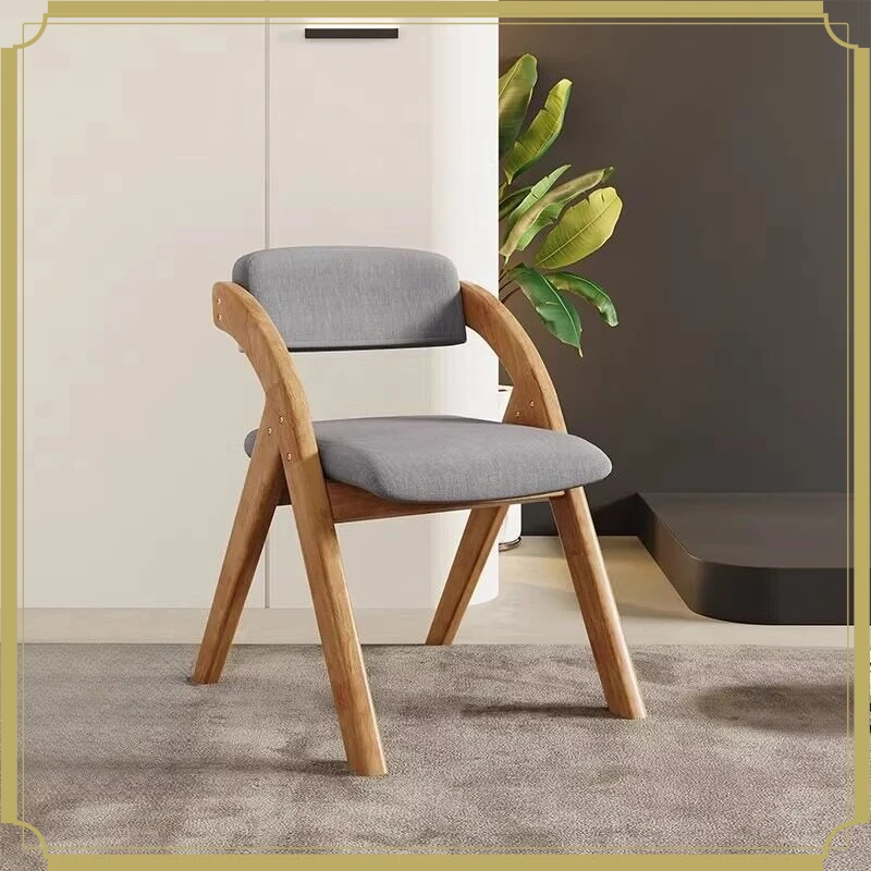 Heavy Duty Wooden Folding Chair Thickened Cushion Padded Backrest Space Saving For Home Office Dining Guest