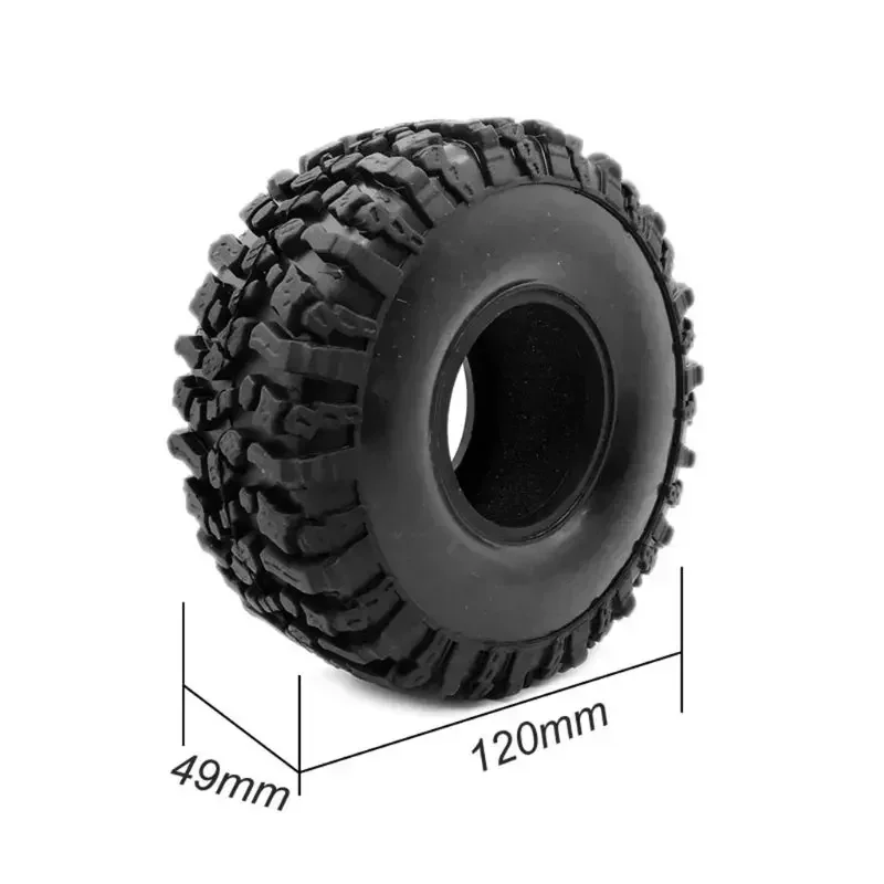 ยางรถออฟโรดขนาด 120 มม. 1.9 นิ้ว 4 ชิ้น สำหรับรถบังคับวิทยุ 1:10 RC Rock Crawler Axial SCX10 90047 D90 D110 TF2 สำหรับ TRX-4 W121