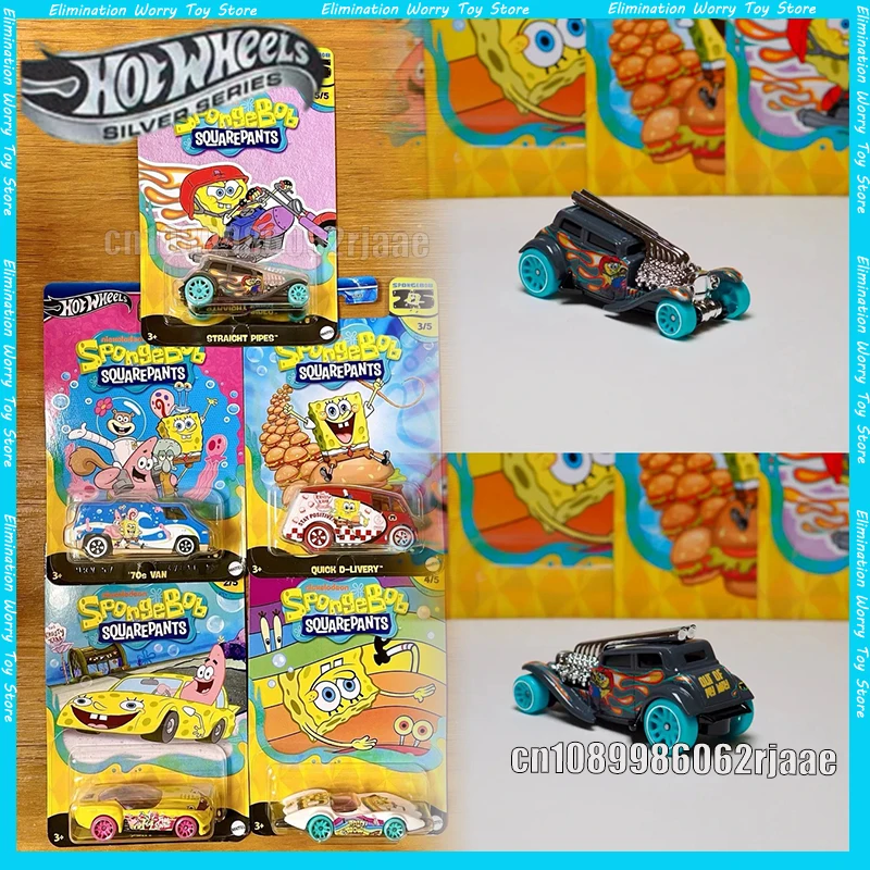 

Коллекционные модели машинок Hot Wheels GDG83 SpongeBob SquarePants из литого металла для мальчиков, игрушки для детей, коллекция, подарок для игр и демонстрации