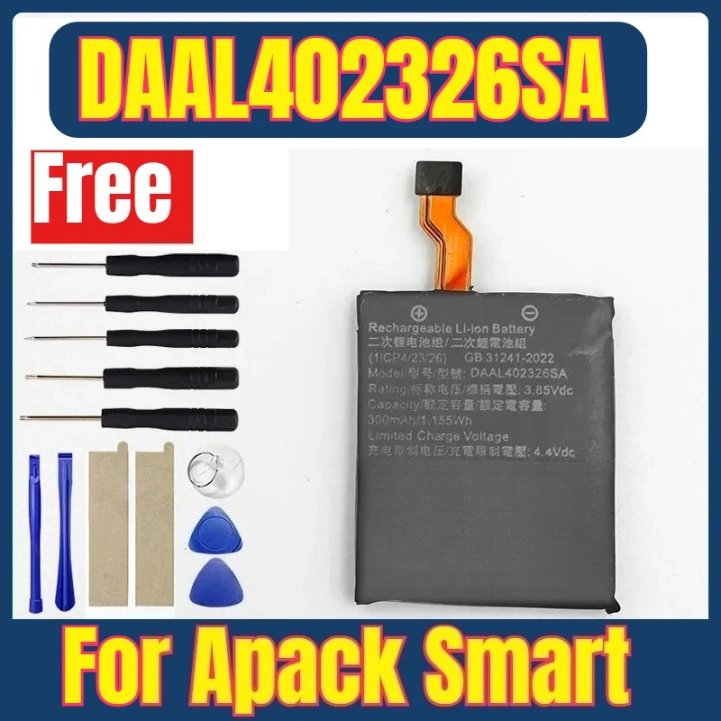 

New High Quality Battery DAAL402326SA 300mAh for Apack Smart Watch Battery + Free Tools