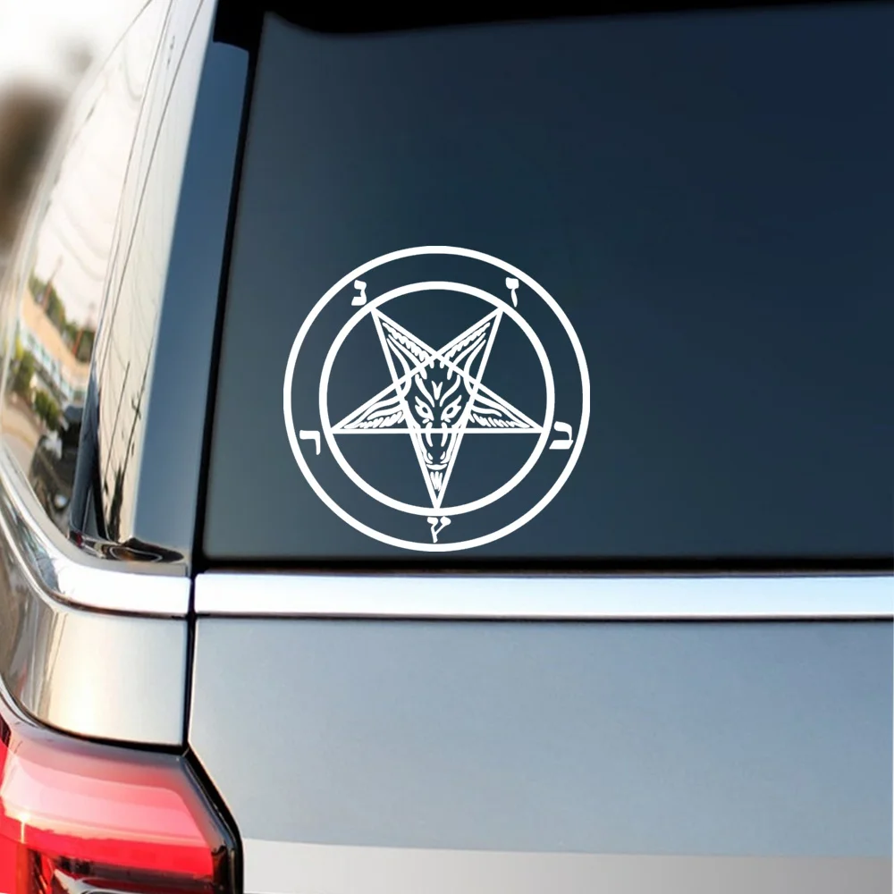 1PC Baphomet Occult Sticker, Gothic Symbol Decal, Durable Vinyl Sticker for Car, Moto, Laptop, Unique Dark Occult Art Sticker"