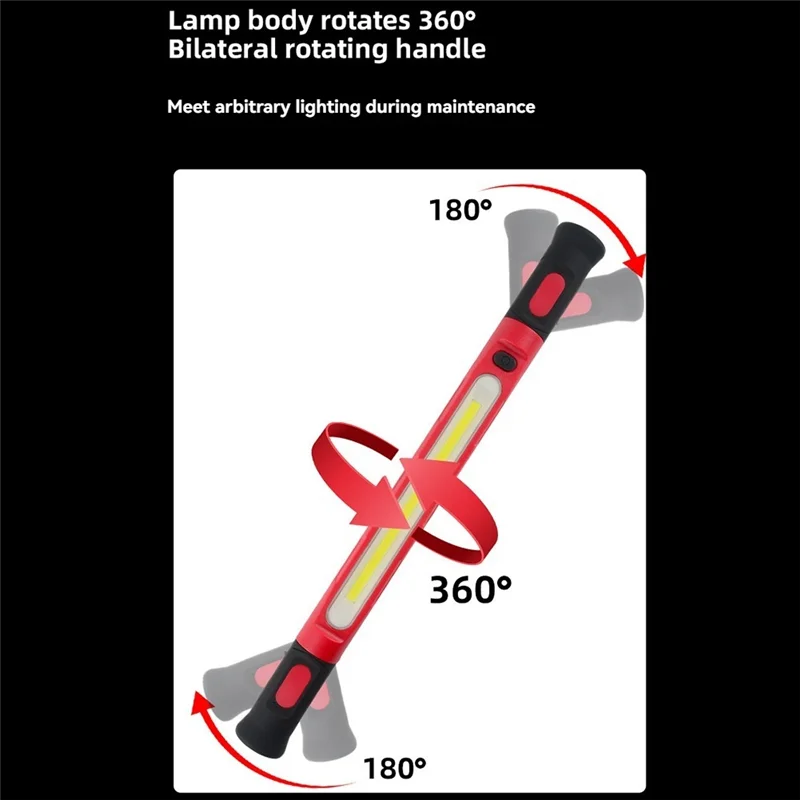 ABJY-メカニック用作業灯、LED作業灯、4400Mah充電式磁気ライトバー、自動車工具コードレスアンダーフード