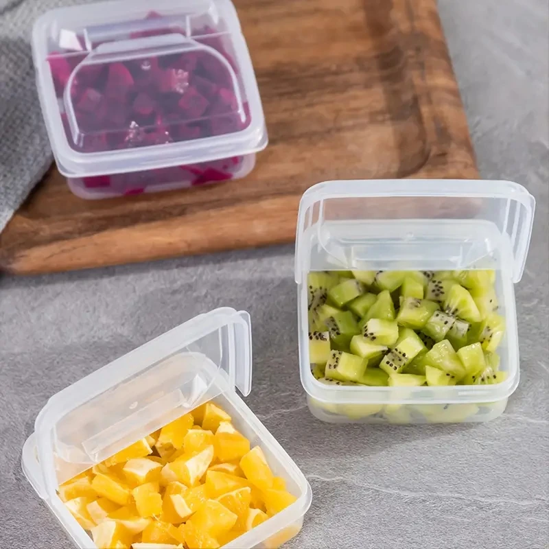 Clear cheese slice storage box Refrigerator fruit crisper clamshell butter block dispenser box