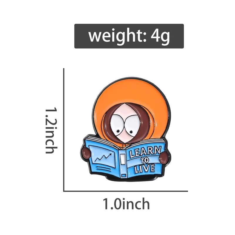 Cute Comedy Anime Characters Enamel Pins Custom Funny Learn To Live Brooches Lapel Badges Jewelry Wholesale Gift For Best Friend