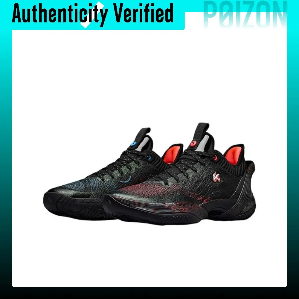 Anta Three point Rain1.0 Hidden Flame, Ice And Fire Mismatched Textile, Synthetic Leather, TPU Cushioning Breathable 912341102-1