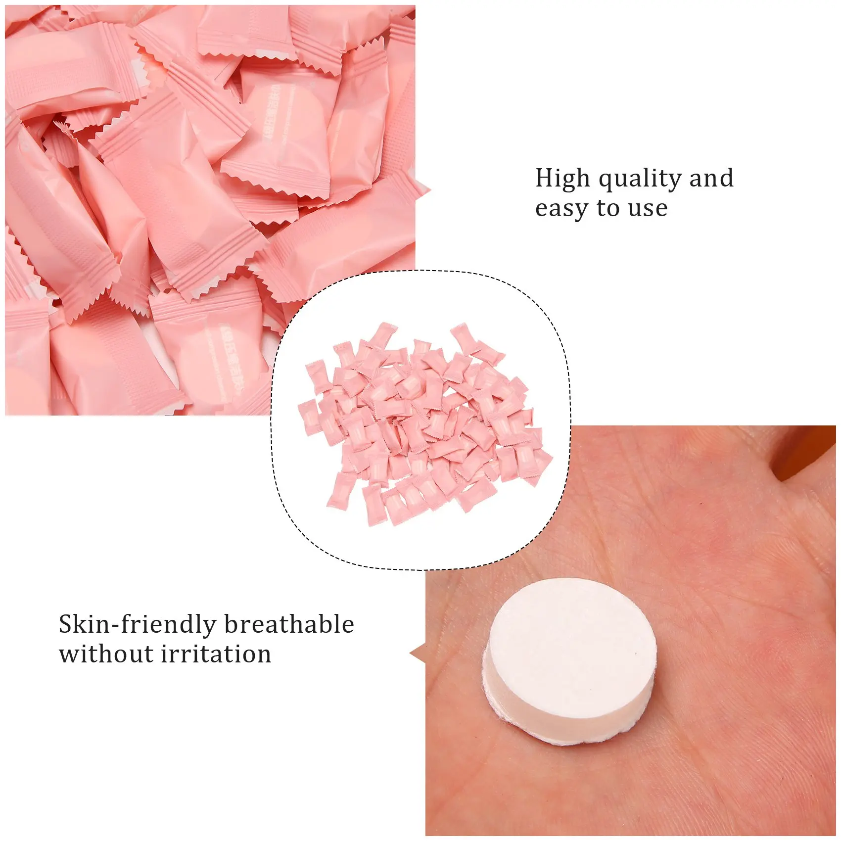 ABRW-100 Pcs Compressed Towels Portable Disposable Compressed Cotton Coin Tissue Towel For Travel, Camping, Hiking