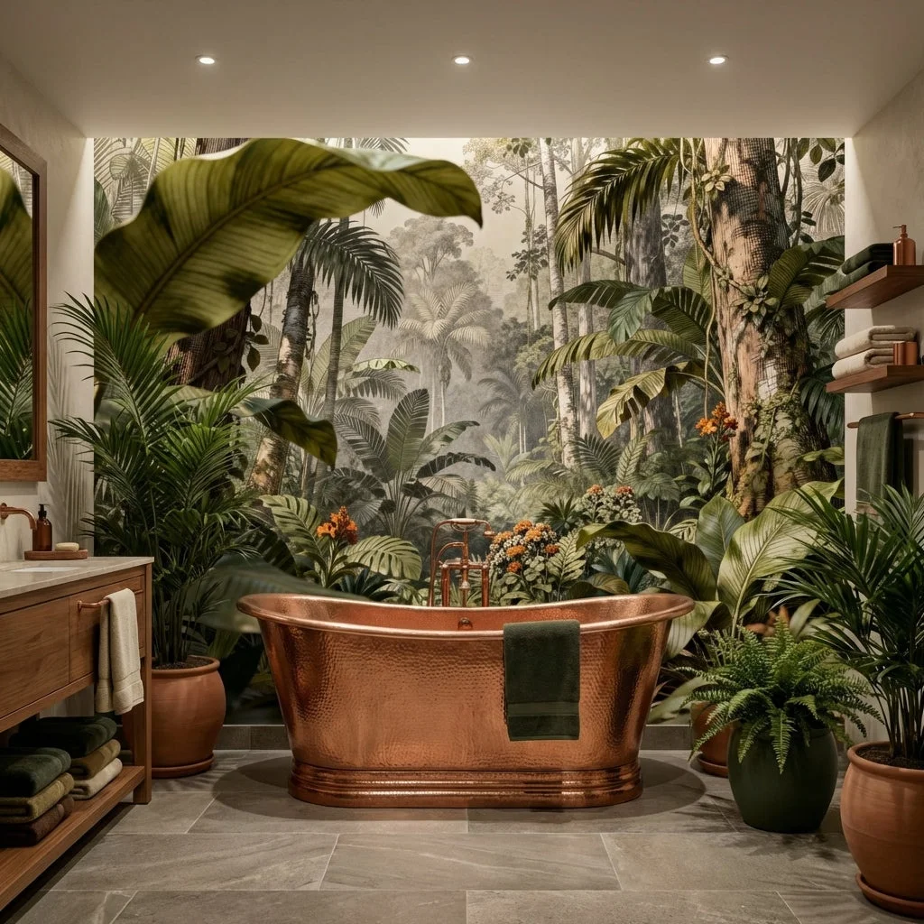 3D Tropical Rainforest Wallpaper Jungle Palm Tree Wall Mural Green Plant Floral Wall Sticker Home Decor Removable Self Adhesive