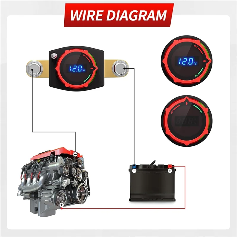 

CQMF-угольный терминал, отключатель аккумулятора, боковая стойка, 12 В, 300 А, светодиодный дисплей напряжения, вкл./выкл., шпилька 3/8 дюйма, отключение автомобильного аккумулятора Swi