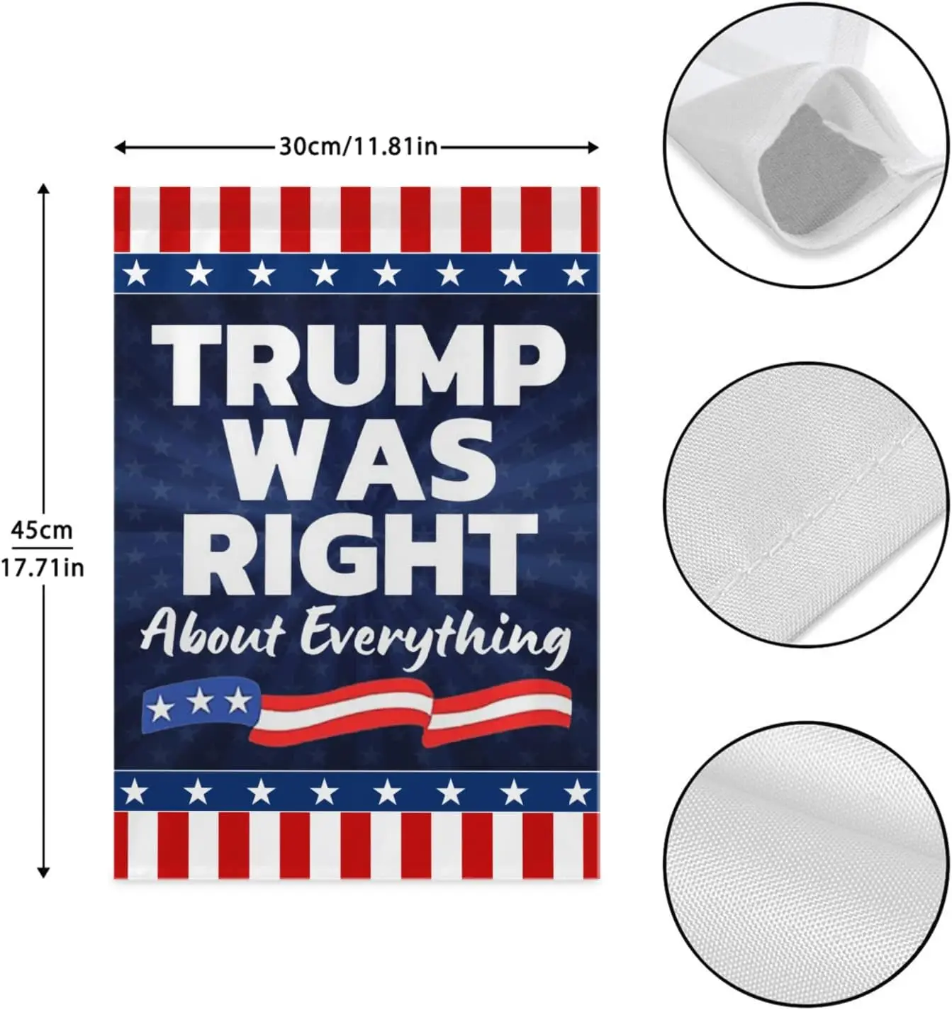 Biden Garden Flag Trump Was Right About Everything Outdoor Flags One Size Double Sided, Humorous Yard Flags Double Sided for Cam