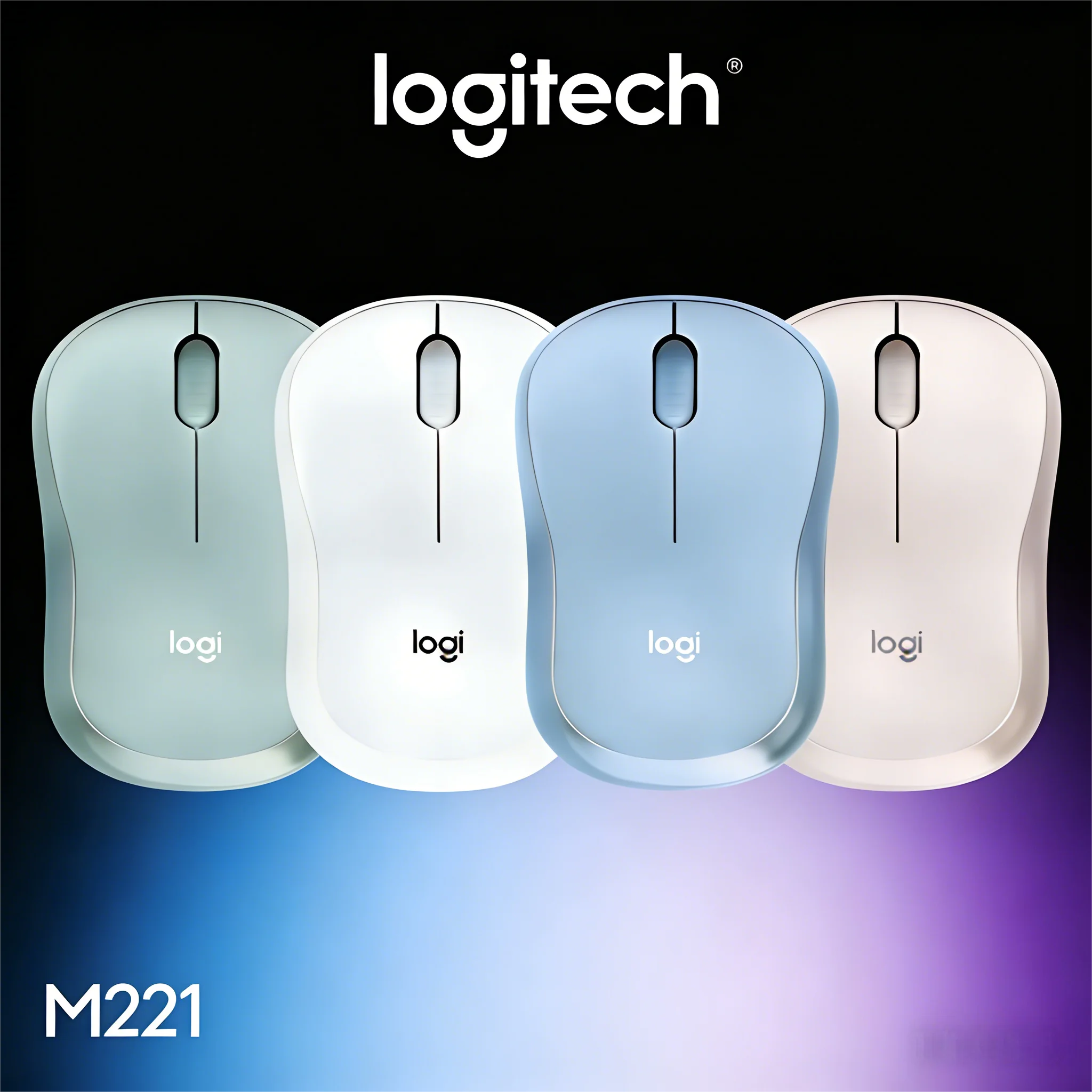 

Logitech M221 Silent Wireless Mouse, Logitech Small Portable, USB Compact for Laptop & On-the-Go Use