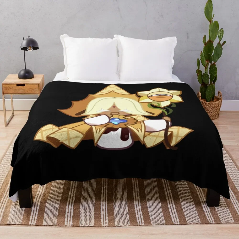 

Pure Vanilla Cookie Cookie Run Kingdom Classic Throw Blanket Thin Soft Blanket for Summer Night Sleeping