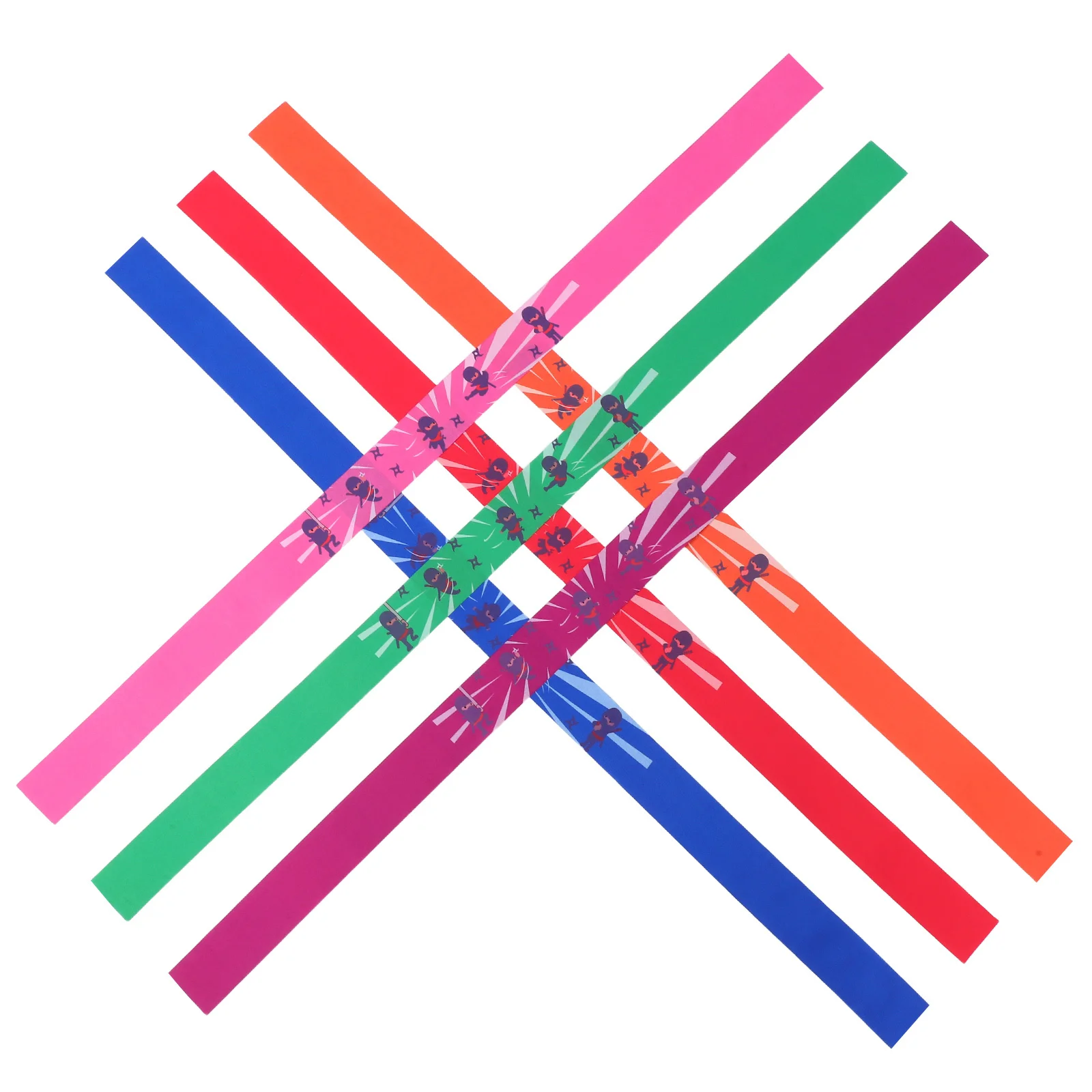 6 قطعة عقال النينجا الكاراتيه عصابات رأس للطلاب قابلة لإعادة الاستخدام اليابانية عقال للرياضة والمناسبات زي النينجا Headbands