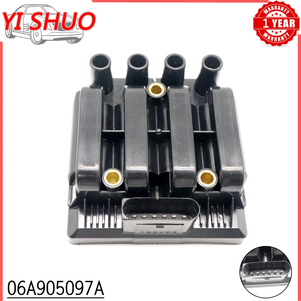 NEW 06A905097A Car Ignition Coil For Volkswagen Bora Jetta Beetle Golf Clasico CADDY III 2.0L Skoda Octavia 06A905097 UF484