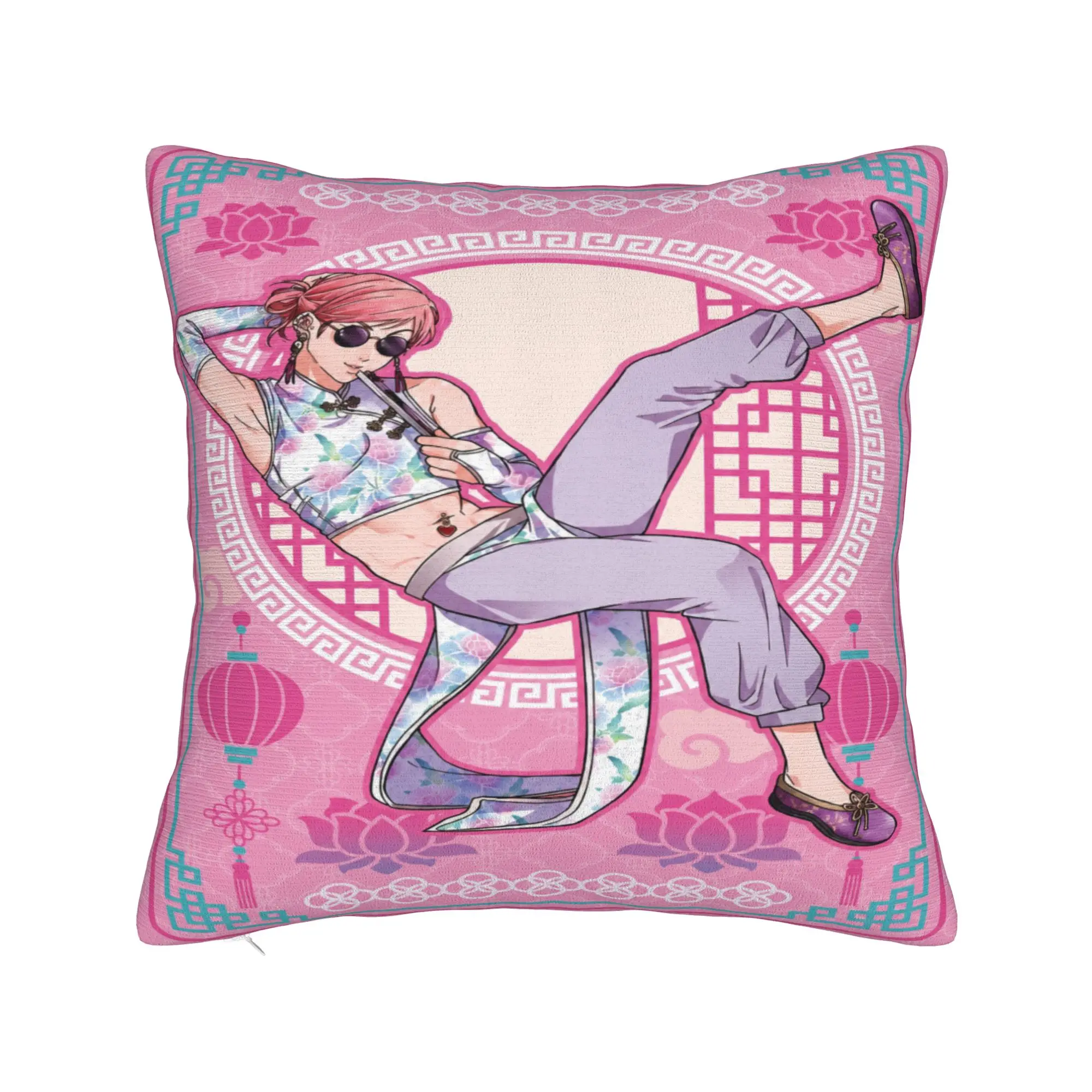 Yarichin B Club Yuri Pillow Case  Comfy Pillow Cover For Living Room Sofa Retro Trendy Pillowcases