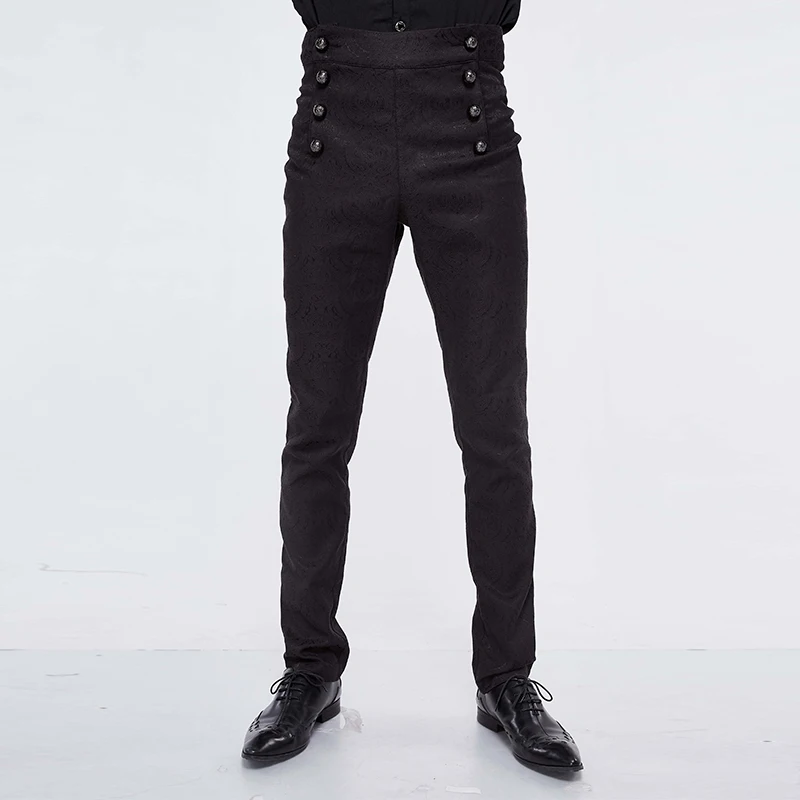 

Devil Fashion Original Design Medieval Victorian Style Men's Fashion Pants Button Decoration Straight Leg Cotton Youthful Energy