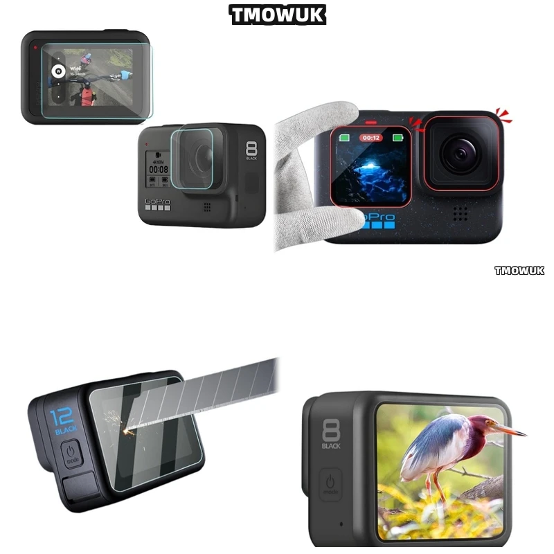 

For GoPro Hero12 11 10 9 Privacy View Elite - 9H Tempered Glass Anti-Scratch Full Coverage Front/Back With Anti-Glare & Anti-Fog