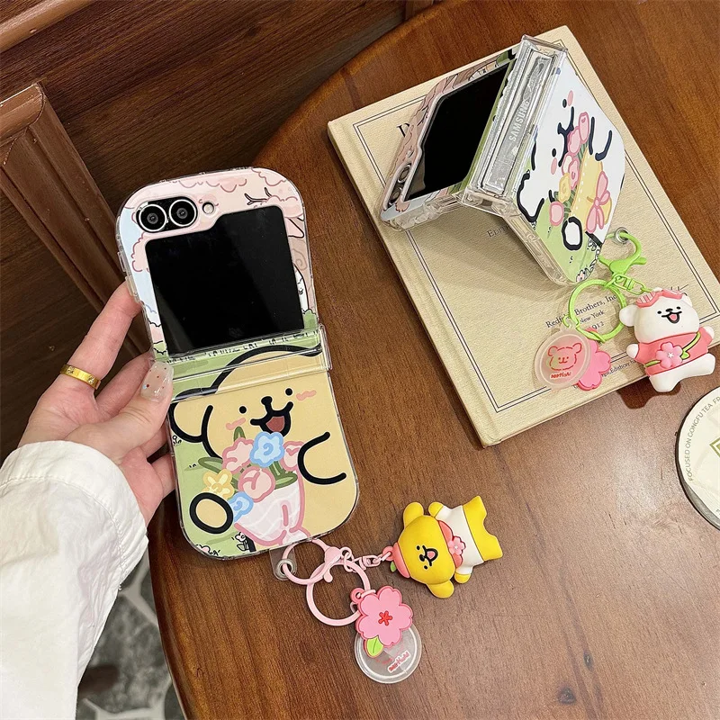 

Cute Little Waist Cartoon Dog for Samsung Galaxy Z Flip 7 6 5 4 Protective Back Cover for ZFlip5 ZFlip6 ZFlip7 Case Shell