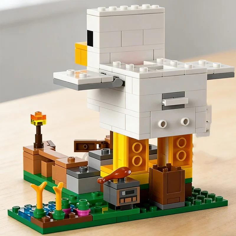 

Совместимые наборы MOC от сторонних производителей: Конструктор серии My Pixel World 21585 «Домик для кур» (игрушка для сборки)