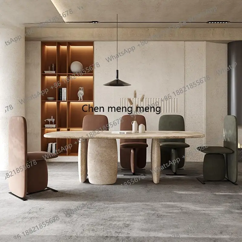 Italian Minimalist Marble Dining Table: Nordic Fusion Rectangular Design Custom Luxury for Small Spaces with Anti-Scratch Finish